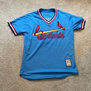 Cooperstown Collection Ozzie Smith Stitched Size Large Light Blue Jersey